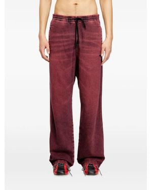 DIESEL Relaxed D-Martyans Track Trousers - Red