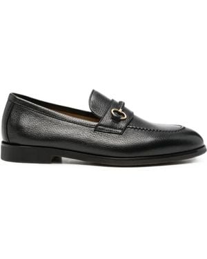 Henderson Horsebit Grained-Leather Loafers - Black