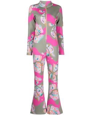Cynthia Rowley Water-Repellent Neoprene Ski Suit - Pink