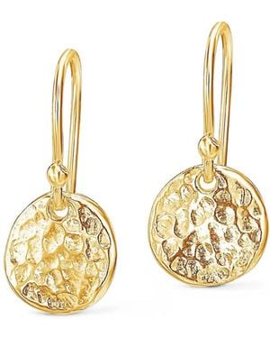 Dower & Hall Nomad Hammered Disc Earrings - Metallic