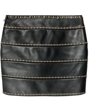 Versace Studded-Embellishment Mini Skirt - Black