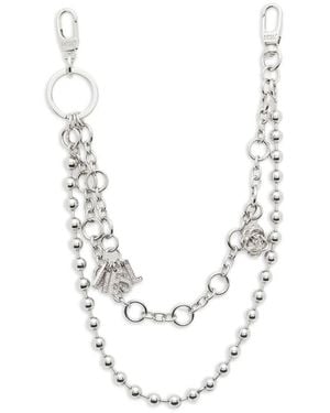 DIESEL Multi-Strand Charm Keyring - White
