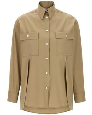 Ferragamo Chest-Pocket Shirt - Natural