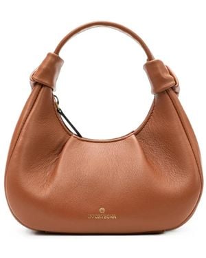 La Portegna Anita Knotted Handbag - Brown