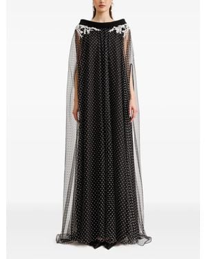 Gemy Maalouf Robe Longue À Encolure Bateau - Noir