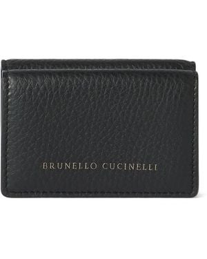 Brunello Cucinelli Portemonnee Van Kalfsleer - Zwart