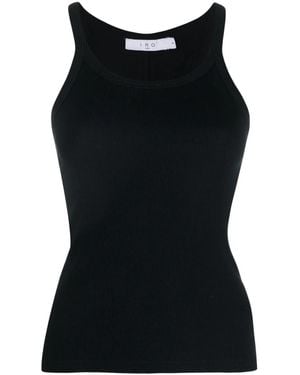 IRO Spaghetti-Straps Cotton Top - Black