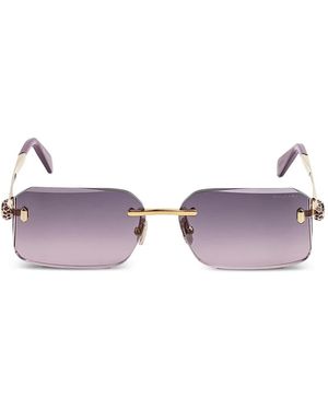 BVLGARI Lunettes De Soleil À Monture Rectangulaire - Violet