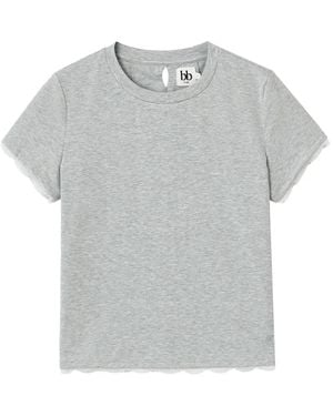 B+ AB Bow-Detail T-Shirt - Grey
