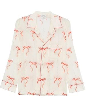 forte_forte Bow-Pattern Shirt - White