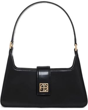 ショルダーバッグ・ポシェット Anine Bing Lou Shoulder Bag - Leather - White ANINE BING Lou Shoulder Bag - High-Shine Bone