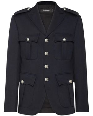 DSquared² エポレット ジャケット - ブルー