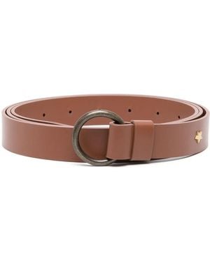 Lorena Antoniazzi Star-Embellished Leather Belt - Brown