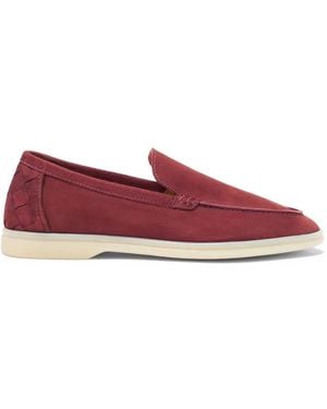 SCAROSSO Ludovica Suede Loafers - Red