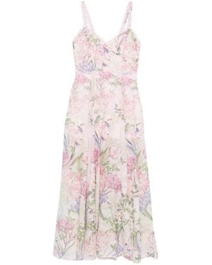 Charo Ruiz Robe Ceinturée À Fleurs - White