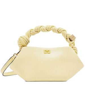 Ganni Mini Bou Tasche mit verdrehtem Henkel - Mettallic