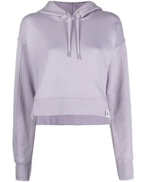 Calvin Klein クロップド パーカー - パープル