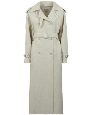 Max Mara Double-Breasted Belted Coat - White