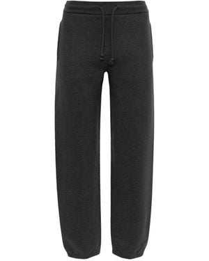 Victoria Beckham Logo-Embroidered Track Trousers - Black