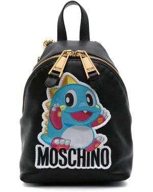 Moschino パッチ ジップ バックパック - ブルー