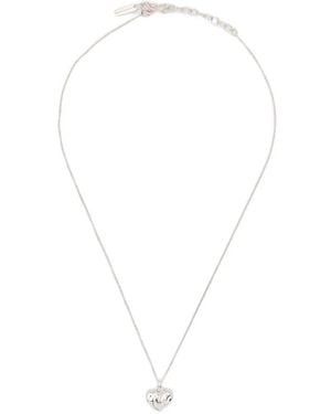 Completedworks Collar Con Colgante De Corazón - Blanco