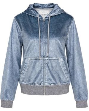 Rag & Bone Miramar Hoodie Aus Samt - Blau