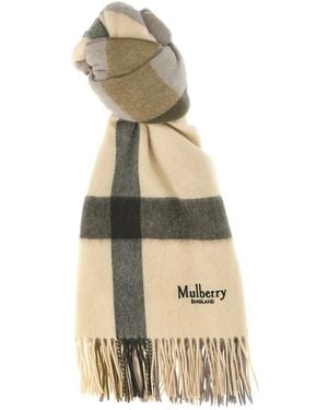 Mulberry チェック スカーフ - メタリック