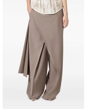 GIUSEPPE DI MORABITO Wrap-Panel Pants - Natural