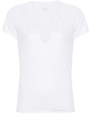 Zadig & Voltaire T-Shirt Con Strass - Bianco