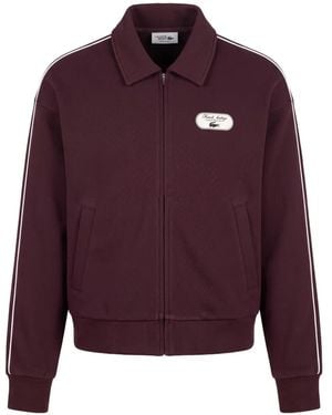 Lacoste Tennis Heritage Sweatshirt Mit Patch - Lila