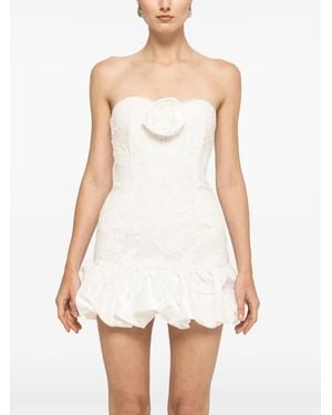 Nissa Strapless Mini Lace Dress - White
