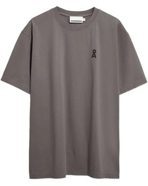 ARMEDANGELS Iconic Å Maarkos Gd Logo-Print T-Shirt - Grey
