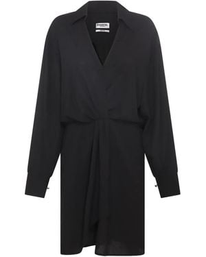 Essentiel Antwerp Chemisier Con Design A Incrocio - Nero