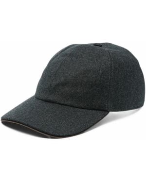 Canali Wool Baseball Cap - Black
