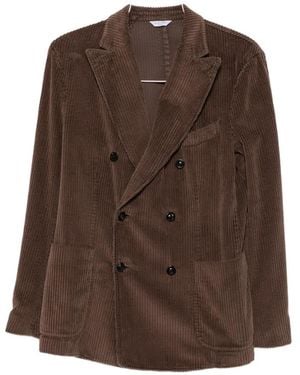 Boglioli Double-Breasted Corduroy Jacket - Brown