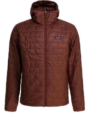 Patagonia Nano Quilted Hooded Jacket - Brown