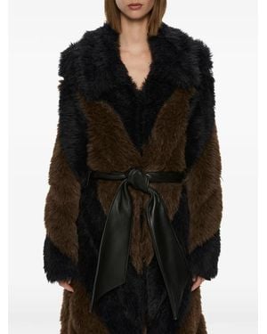 Christopher Esber Chevron Belted Coat - Black