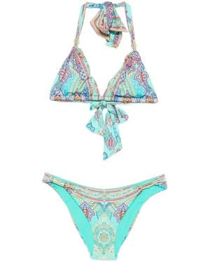 CAMILLA The Concubines Corridor Triangle Bikini - Blue