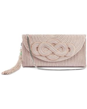 Shanghai Tang Braided Knot Clutch Bag - Pink