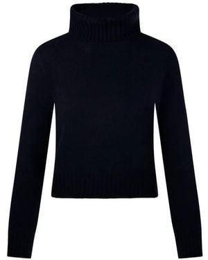 Be You Roll-Neck Ribbed-Trim Sweater - Blue