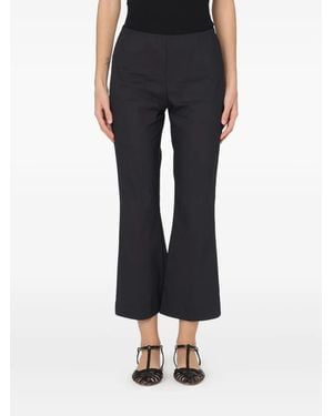 Liviana Conti Flared Cropped Trousers - Black