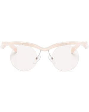 Prada Runway Round-Frame Sunglasses - White