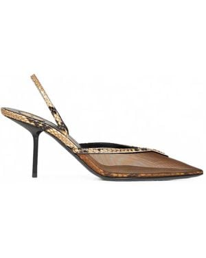 Saint Laurent Folie Slingback Court Shoes - White