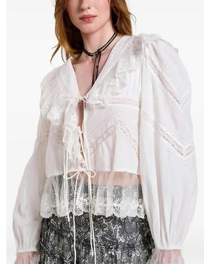 Scarlett Poppies Rosalia Ruffled Top - White