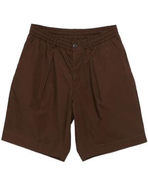 Universal Works Pleated Elasticated Shorts - Brown