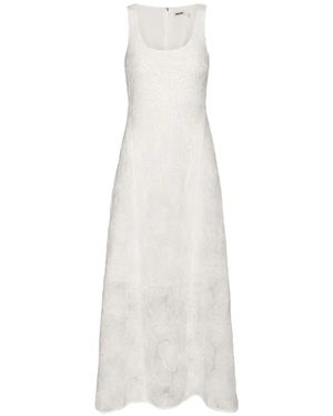 ROTATE BIRGER CHRISTENSEN Mesh Maxi Dress - White