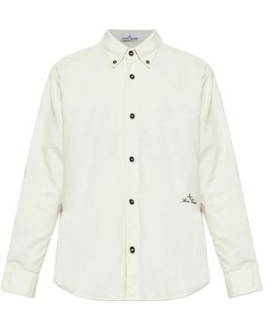 Stone Island Buttoned Long-Sleeves Shirt - White