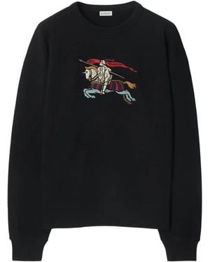 Burberry Felpa Girocollo Equestrian Knight - Nero