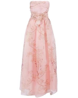 Max Mara Dominio Floral-Print Dress - Pink