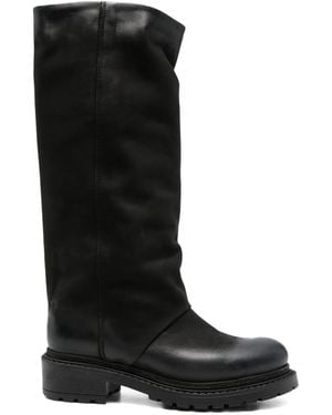 METISSE 40Mm Slouch Calf-Leather Boots - Black